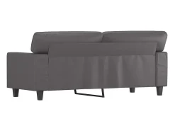 Sofá* Sofá de 2 lugares 140 cm couro artificial cinza PT329612 Cinzento