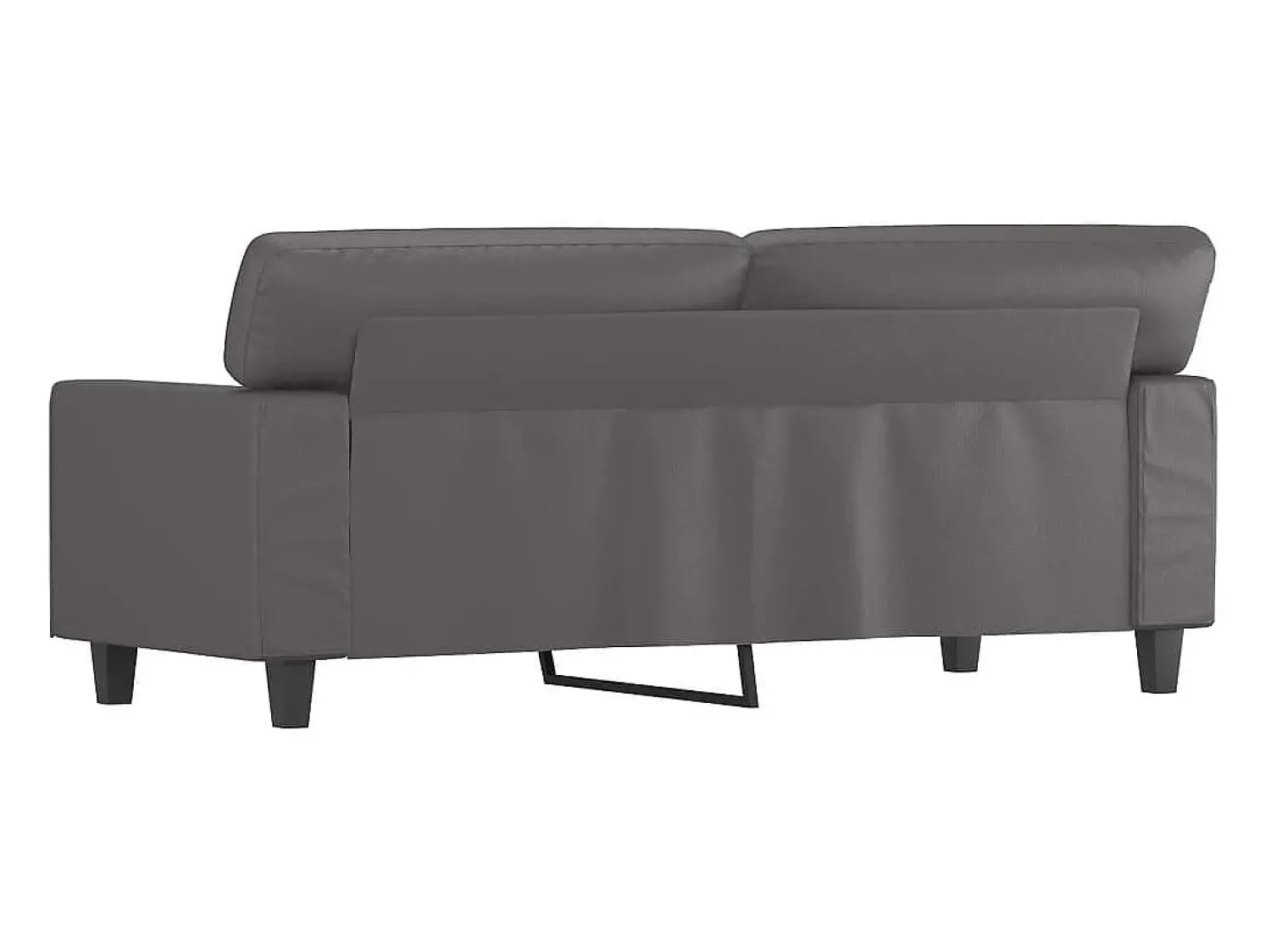 Sofá* Sofá de 2 lugares 140 cm couro artificial cinza PT329612 Cinzento