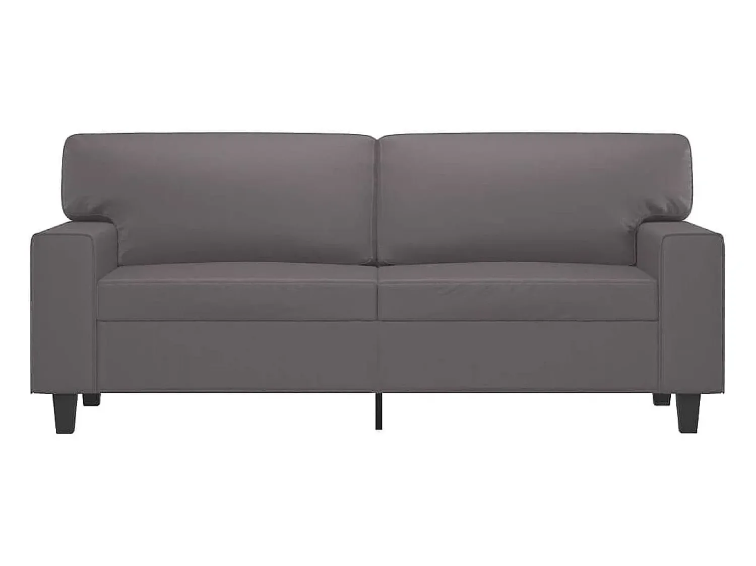 Sofá* Sofá de 2 lugares 140 cm couro artificial cinza PT329612 Cinzento