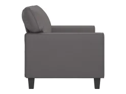Sofá* Sofá de 2 lugares 140 cm couro artificial cinza PT329612 Cinzento