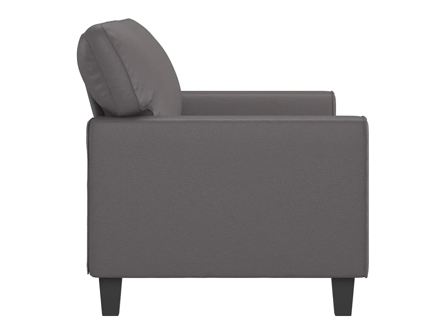 Sofá* Sofá de 2 lugares 140 cm couro artificial cinza PT329612 Cinzento