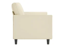 vidaxl Sofá de 3 lugares 180 cm couro artificial cor^ Sofá