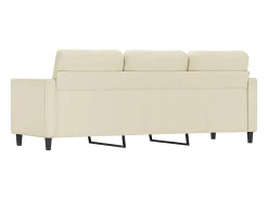 vidaxl Sofá de 3 lugares 180 cm couro artificial cor^ Sofá