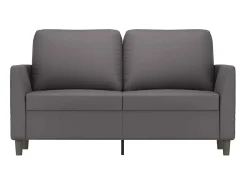 Sofá| Sofá de 2 lugares 120 cm couro artificial cinza PT241205 Cinzento