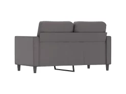 Sofá| Sofá de 2 lugares 120 cm couro artificial cinza PT241205 Cinzento