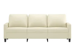 Sofá de 3 lugares 180 cm couro artificial cor PT227712^ Sofá