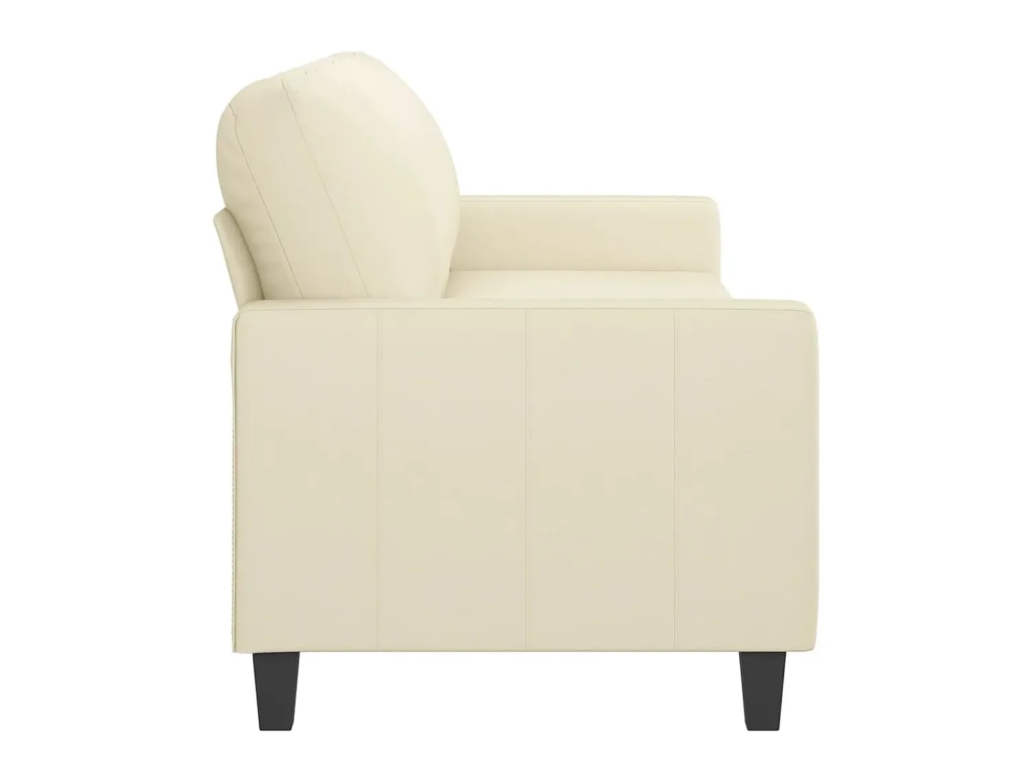 Sofá de 3 lugares 180 cm couro artificial cor PT227712^ Sofá