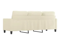 Sofá de 3 lugares 180 cm couro artificial cor PT227712^ Sofá