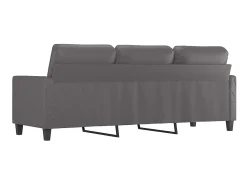 Clearance Sofá de 3 lugares 180 cm couro artificial cinza PT616772 Cinzento