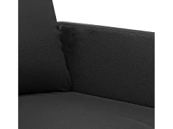 Sofá*vidaxl Sofá de 2 lugares 140 cm couro artificial Preto