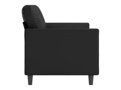 Sofá*vidaxl Sofá de 2 lugares 140 cm couro artificial Preto