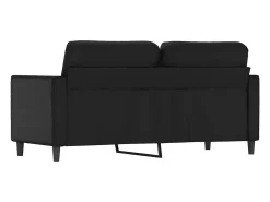 Sofá*vidaxl Sofá de 2 lugares 140 cm couro artificial Preto