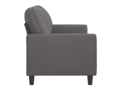 Sofá* Sofá de 2 lugares 120 cm couro artificial cinza PT758103 Cinzento