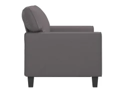Discount vidaxl Sofá de 2 lugares 120 cm couro artificial cinza Cinzento
