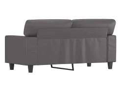 Discount vidaxl Sofá de 2 lugares 120 cm couro artificial cinza Cinzento