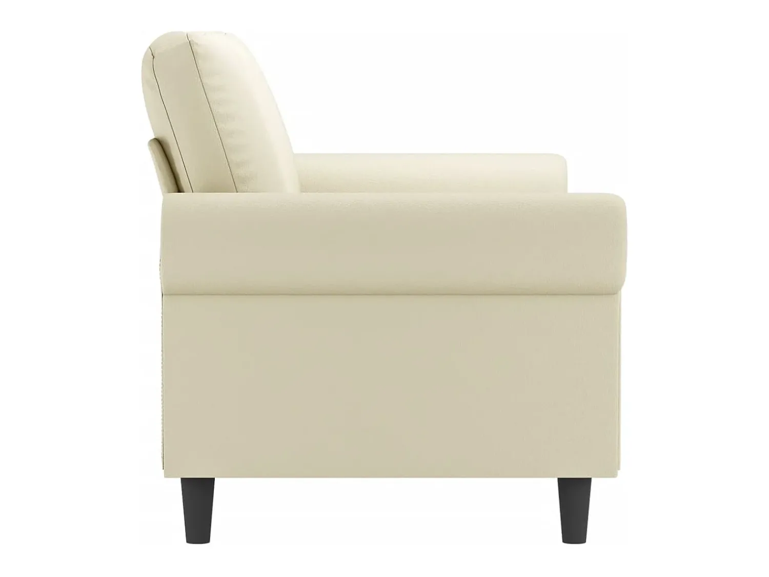 Sofá de 2 lugares 140 cm couro artificial cor PT608940^ Sofá