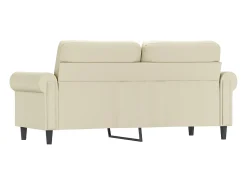 Sofá de 2 lugares 140 cm couro artificial cor PT608940^ Sofá