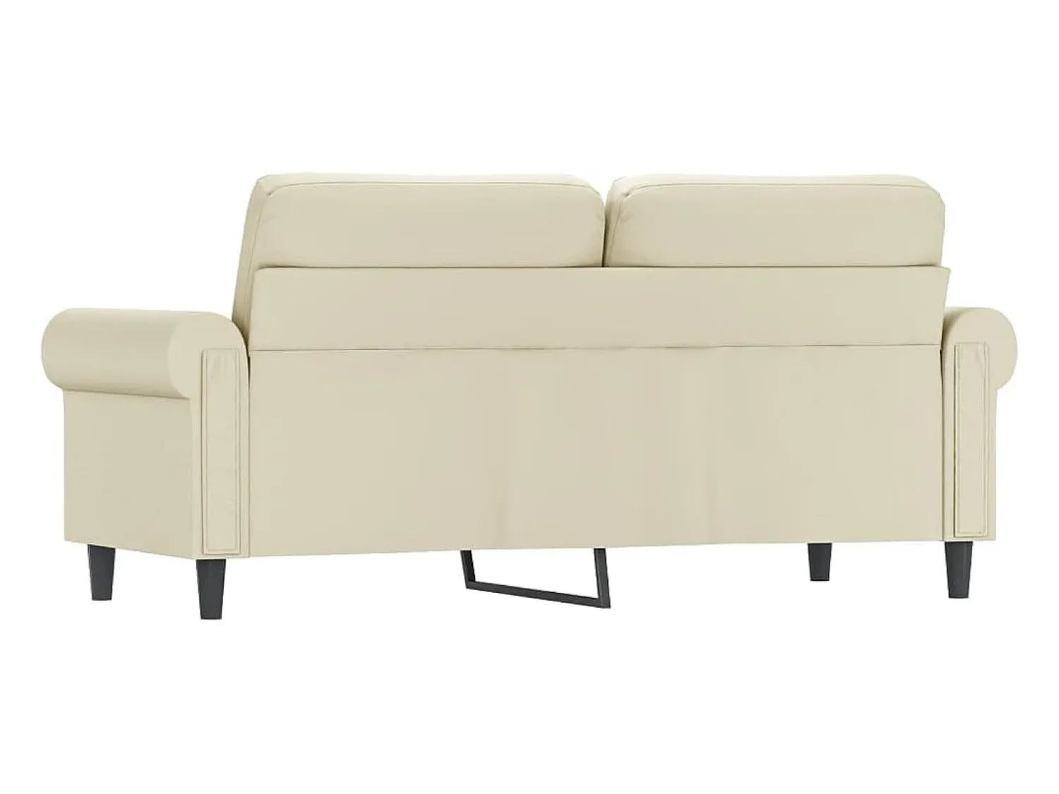 Sofá de 2 lugares 140 cm couro artificial cor PT608940^ Sofá