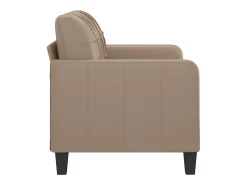 Sofá|vidaxl Sofá de 2 lugares 120 cm couro artificial cor cappuccino Castanho