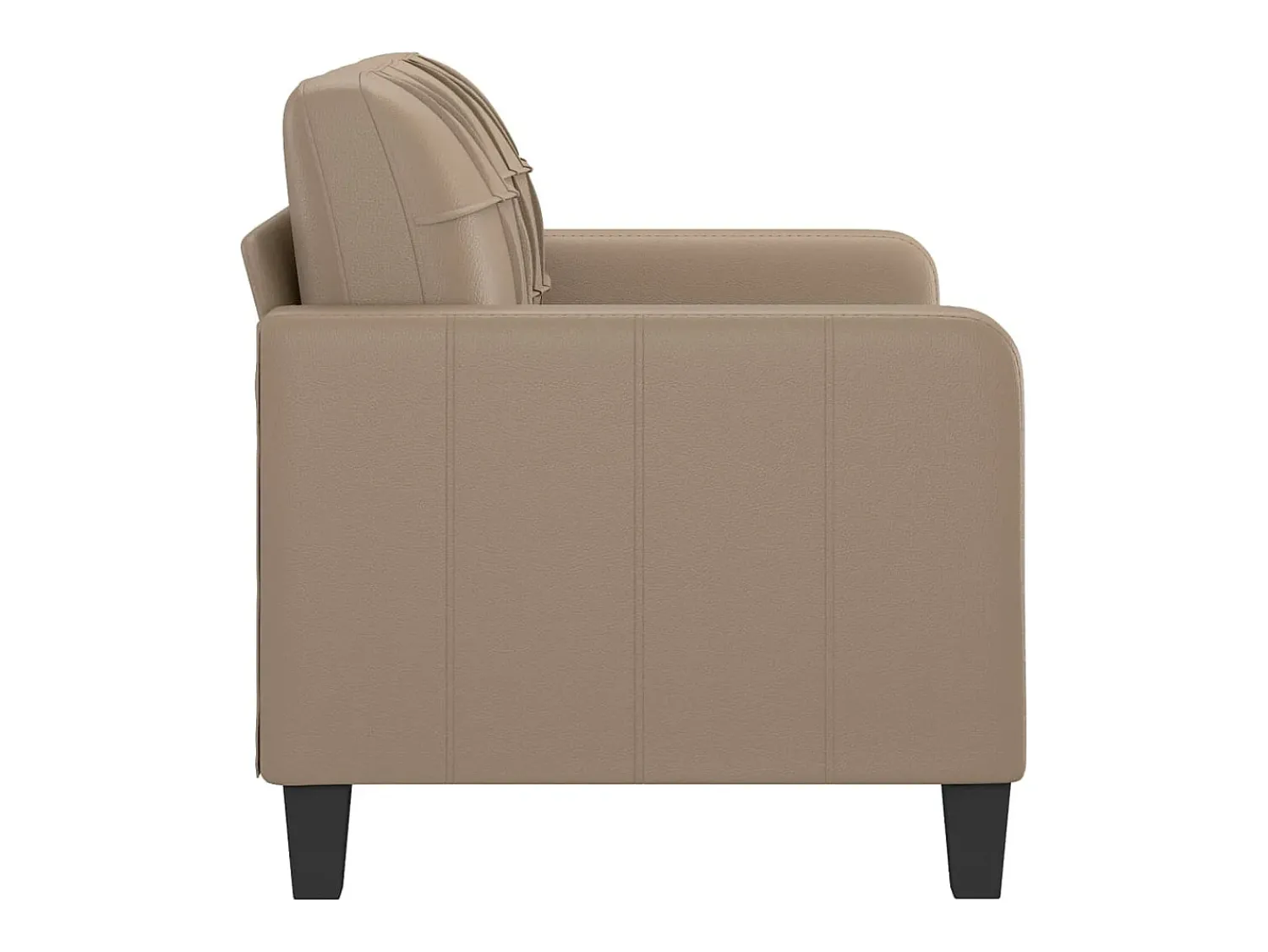 Sofá|vidaxl Sofá de 2 lugares 120 cm couro artificial cor cappuccino Castanho