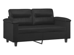 Sofá* Sofá de 2 lugares 120 cm couro artificial PT323655 Preto