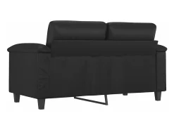 Sofá* Sofá de 2 lugares 120 cm couro artificial PT323655 Preto