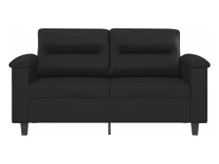 Sofá* Sofá de 2 lugares 120 cm couro artificial PT323655 Preto