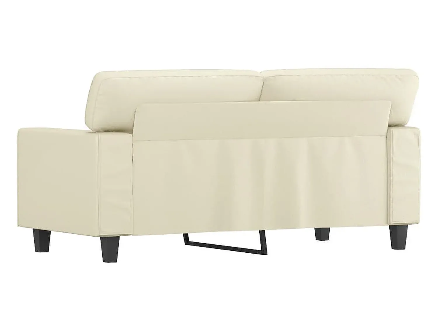 Sofá| Sofá de 2 lugares 120 cm couro artificial cor PT929279 Creme