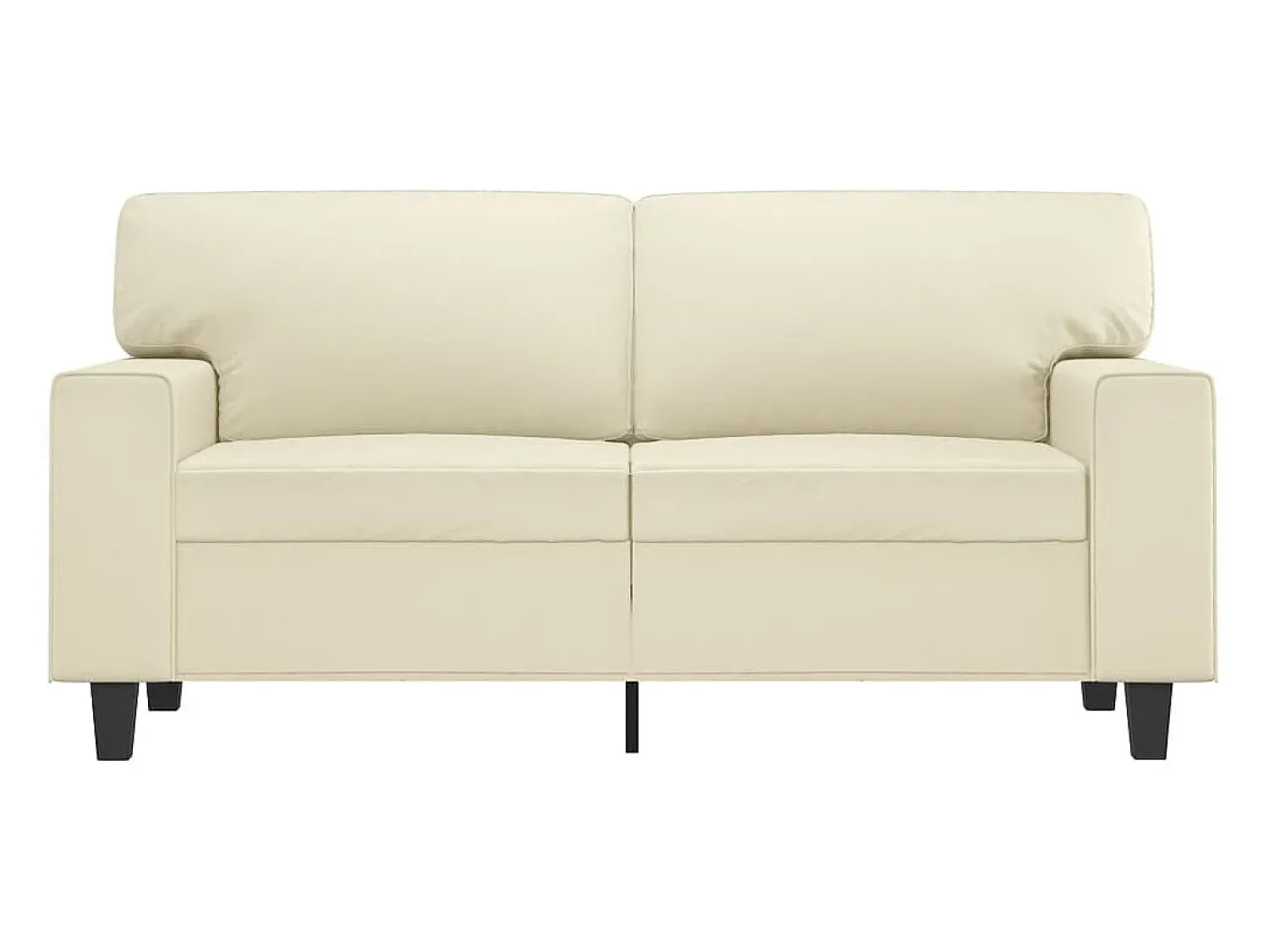 Sofá| Sofá de 2 lugares 120 cm couro artificial cor PT929279 Creme