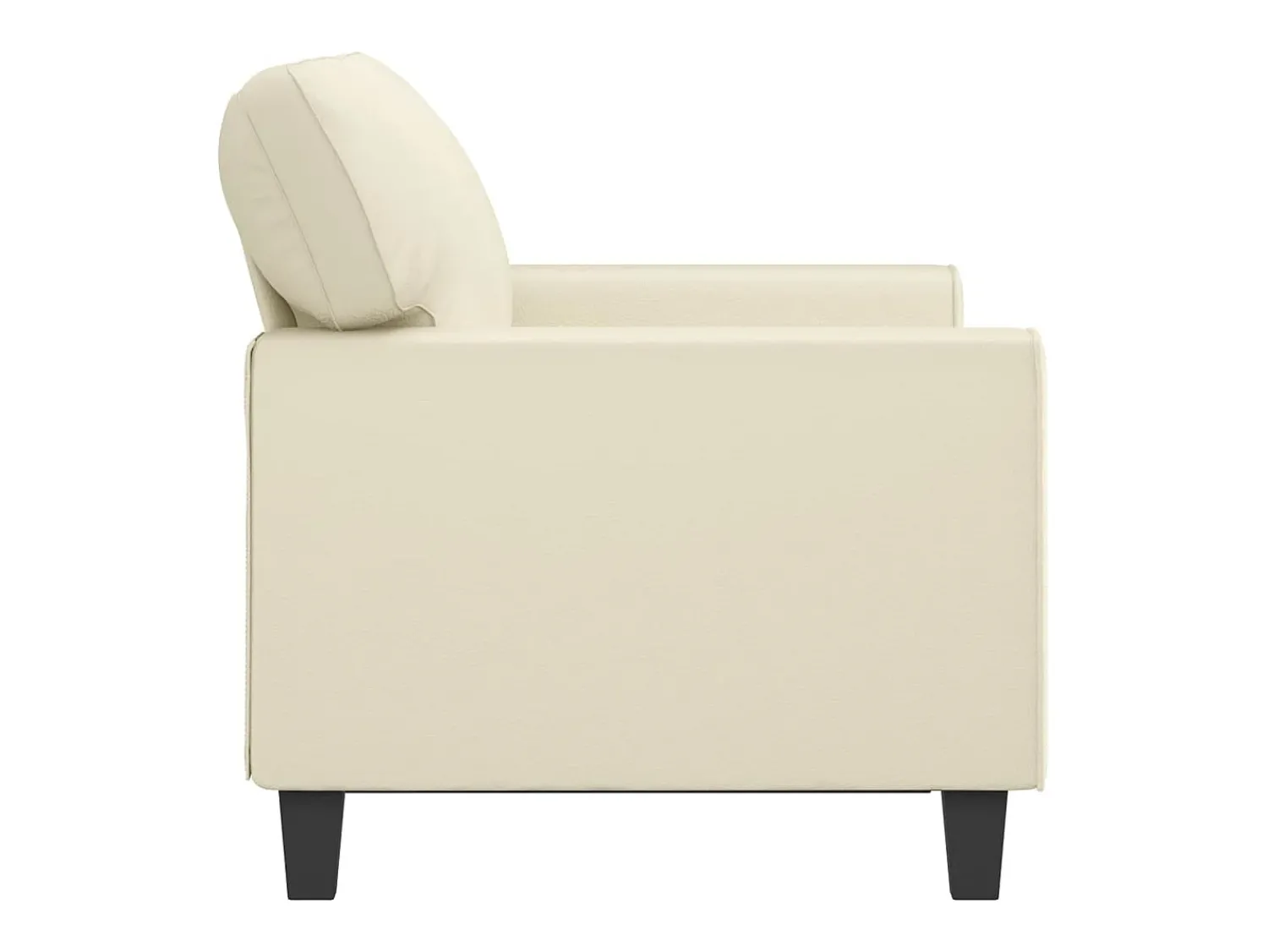 Sofá| Sofá de 2 lugares 120 cm couro artificial cor PT929279 Creme