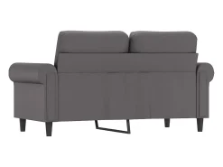 Sofá| Sofá de 2 lugares 120 cm couro artificial cinza PT117820 Cinzento