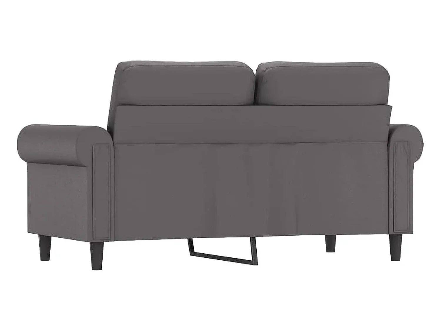 Sofá| Sofá de 2 lugares 120 cm couro artificial cinza PT117820 Cinzento