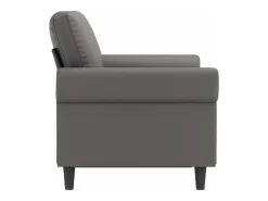 Sofá| Sofá de 2 lugares 120 cm couro artificial cinza PT117820 Cinzento