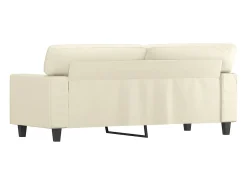 Sofá|vidaxl Sofá de 2 lugares 140 cm couro artificial cor Creme