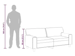 Hot vidaxl Sofá de 2 lugares 140 cm couro artificial Preto