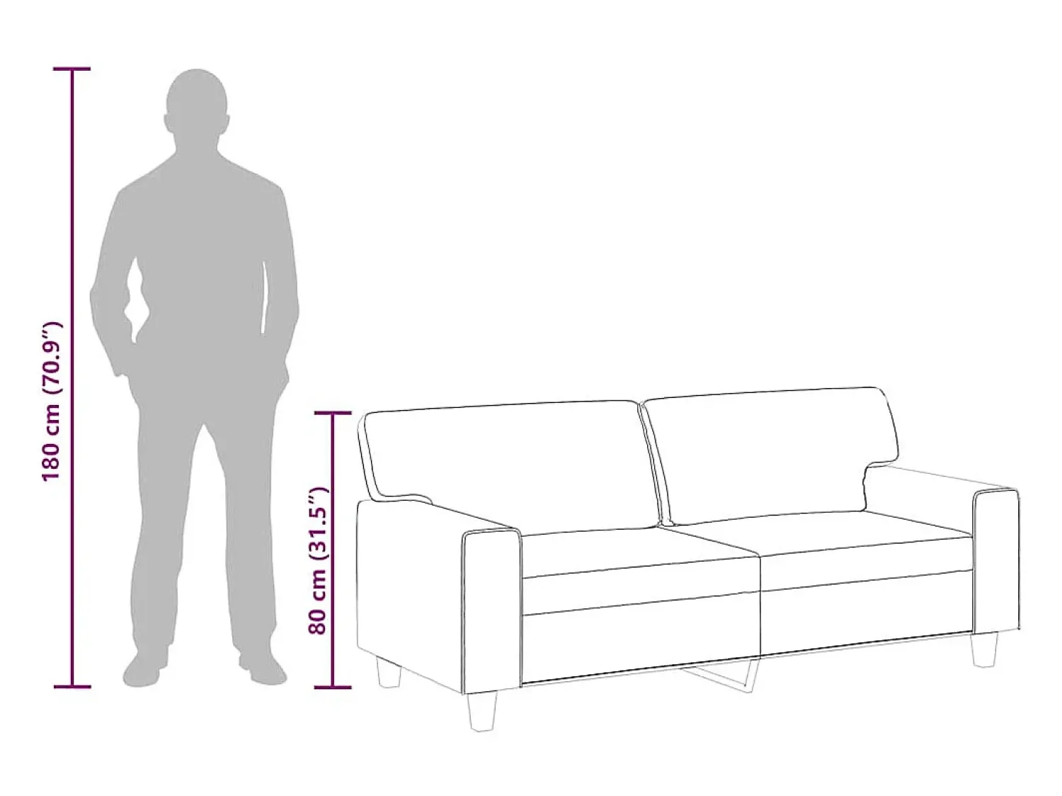 Hot vidaxl Sofá de 2 lugares 140 cm couro artificial Preto