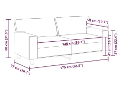 Hot vidaxl Sofá de 2 lugares 140 cm couro artificial Preto