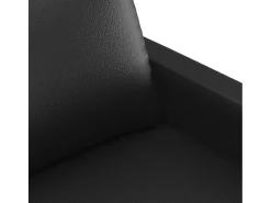 Sofá*vidaxl Sofá de 2 lugares 120 cm couro artificial Preto