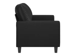 Sofá*vidaxl Sofá de 2 lugares 120 cm couro artificial Preto