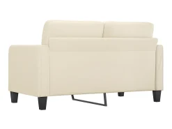 Sofá de 2 lugares 140 cm couro artificial cor PT562097^ Sofá
