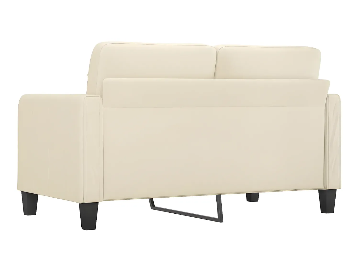 Sofá de 2 lugares 140 cm couro artificial cor PT562097^ Sofá