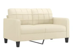 Sofá de 2 lugares 140 cm couro artificial cor PT562097^ Sofá