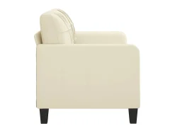 Sofá de 2 lugares 140 cm couro artificial cor PT562097^ Sofá