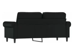 Sofá| Sofá de 2 lugares 140 cm couro artificial PT711966 Preto