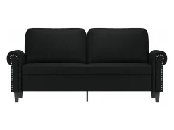 Sofá| Sofá de 2 lugares 140 cm couro artificial PT711966 Preto