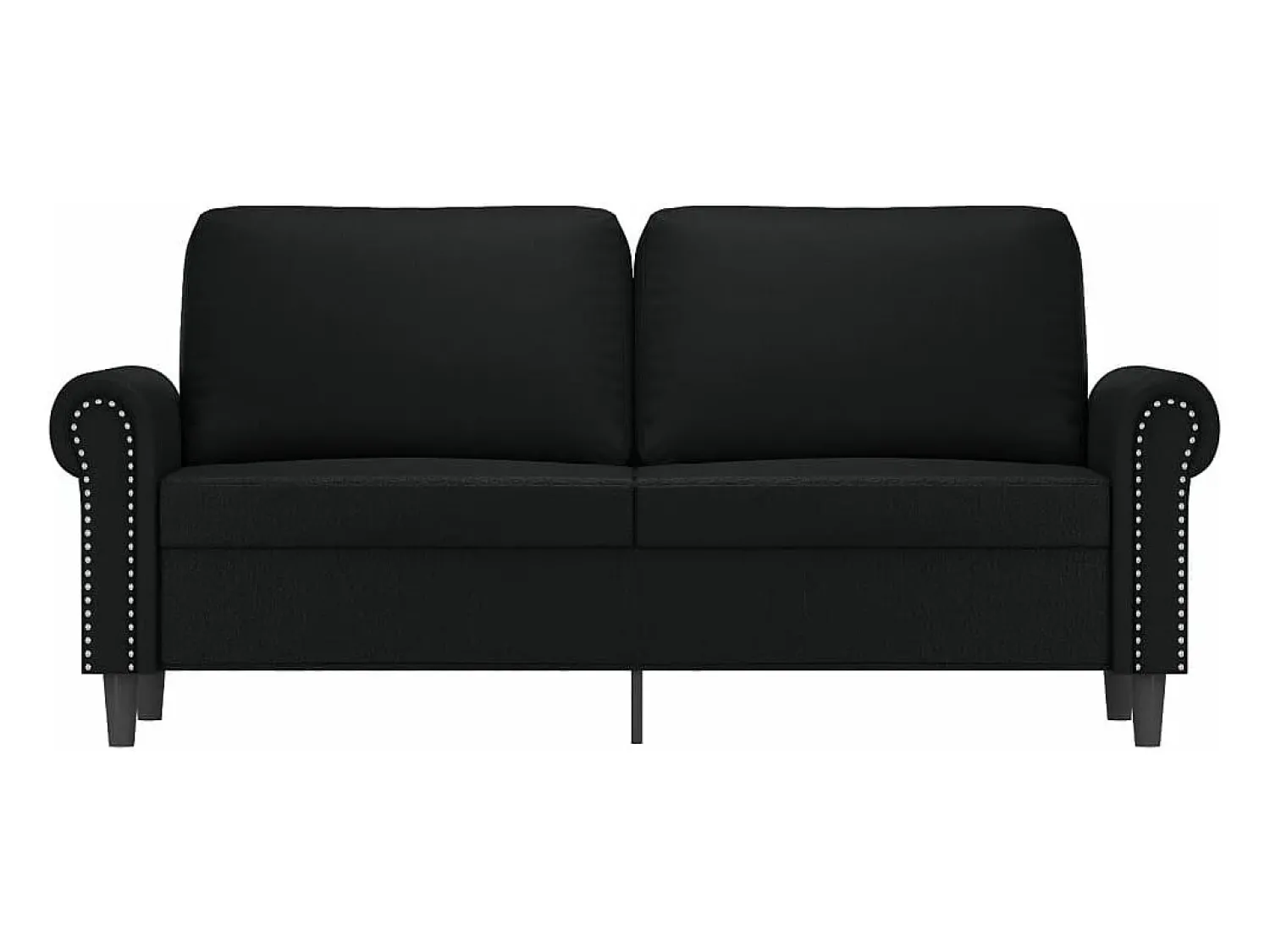 Sofá| Sofá de 2 lugares 140 cm couro artificial PT711966 Preto