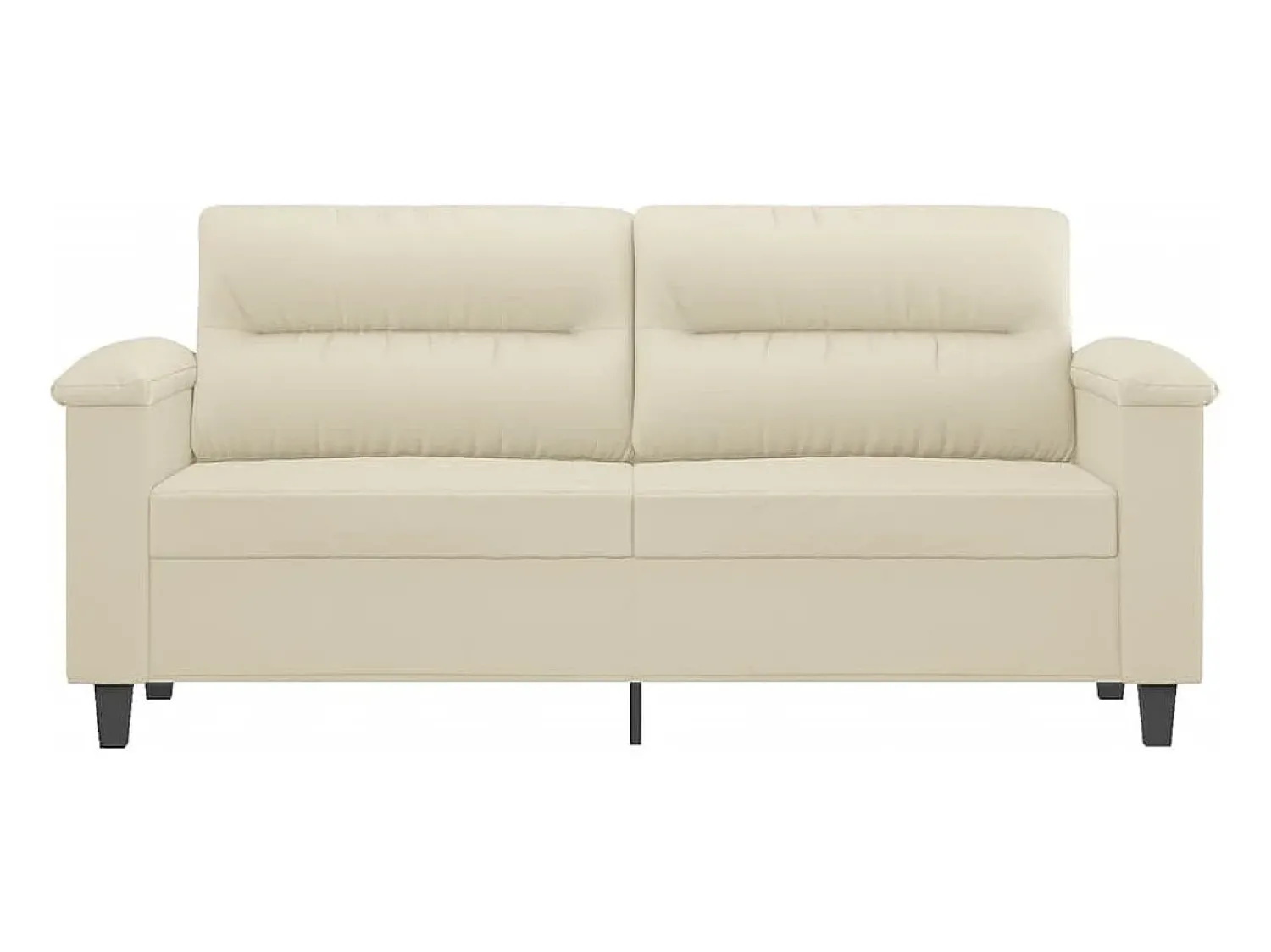 Sofá de 2 lugares 140 cm couro artificial cor PT509829^ Sofá