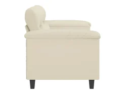 Sofá de 2 lugares 140 cm couro artificial cor PT509829^ Sofá