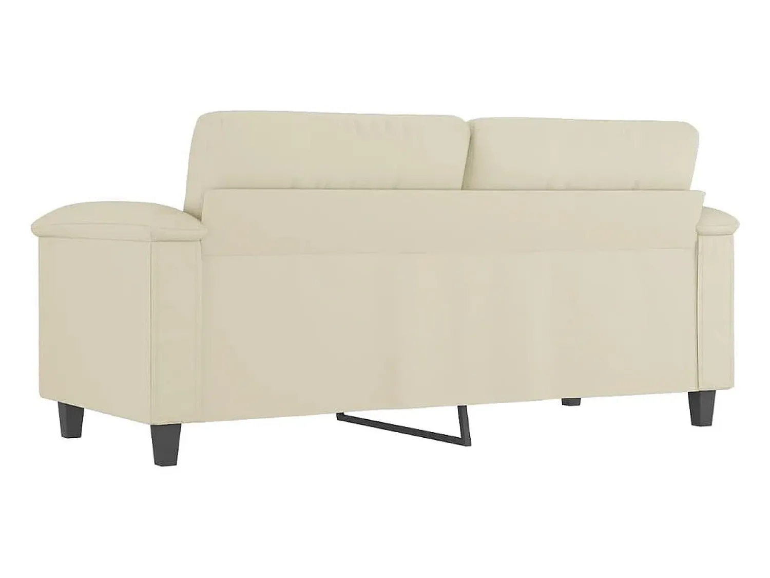 Sofá de 2 lugares 140 cm couro artificial cor PT509829^ Sofá