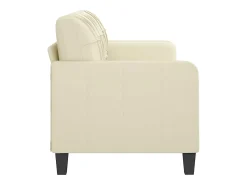 Hot vidaxl Sofá de 3 lugares 180 cm couro artificial cor Creme